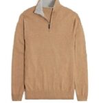 Mens Half Zipper Sweater - Plain Knit Half Zipper