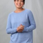 Hand knitted pullover