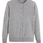 Ladies Round Neck Cardgan - Plain Knitted Cardigan