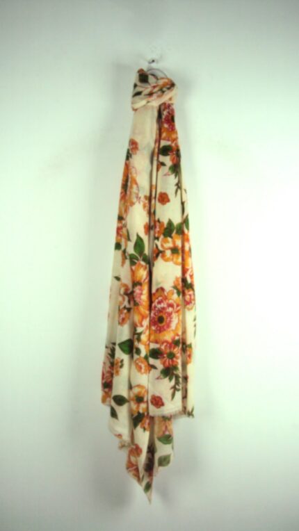 Handknitted & hand printed Scarves